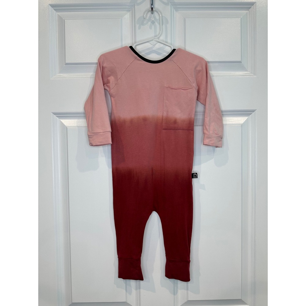 Rags Kids Size 12- 18 Months Ombre Long Sleeve Footless Pajama Jumpsuit